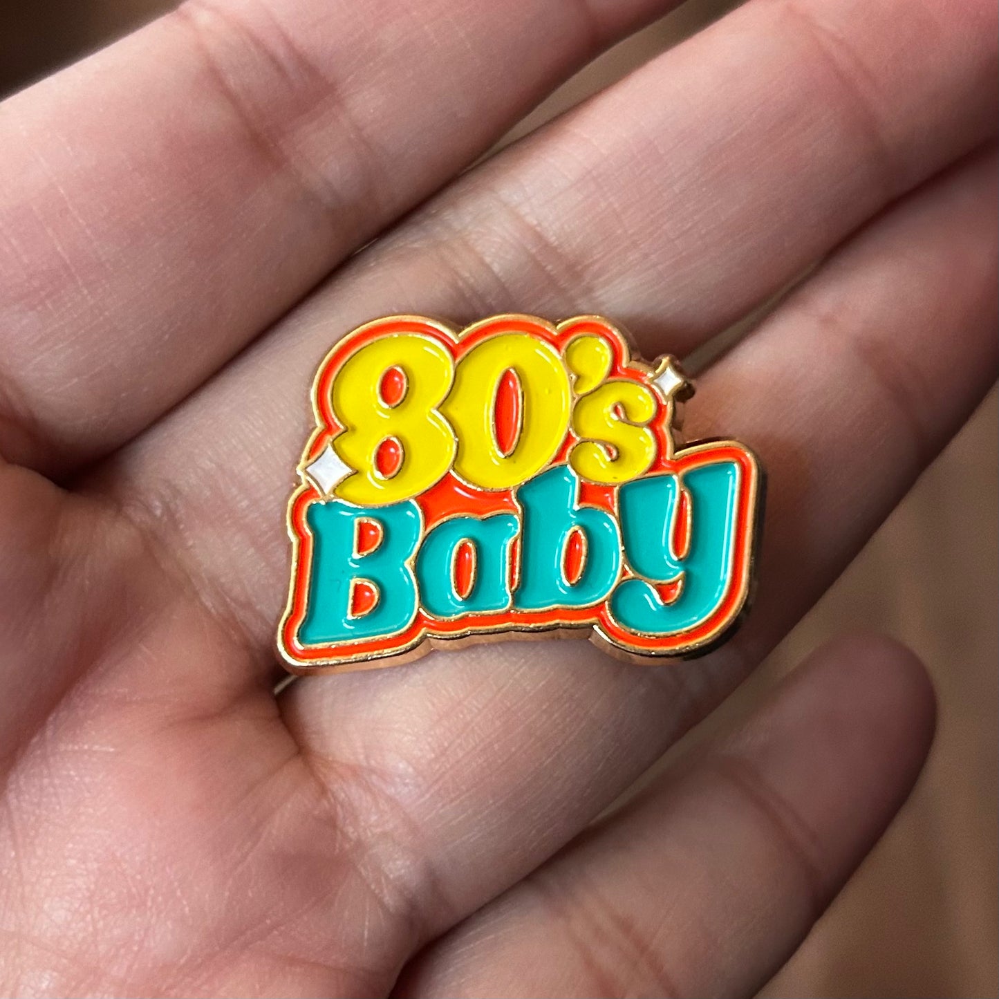 80s Baby Enamel Pin