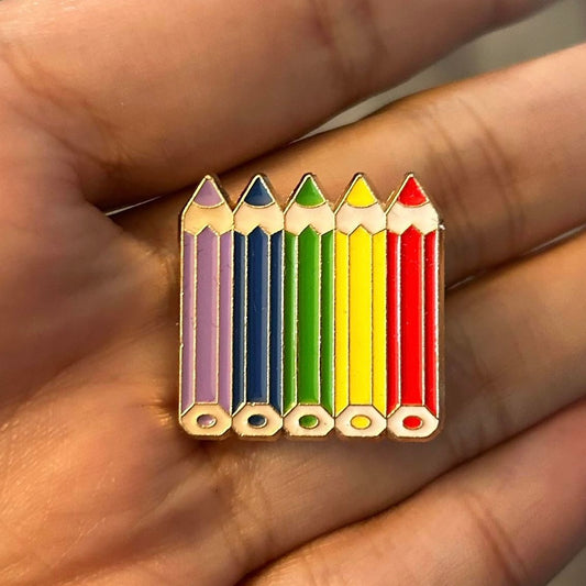 Pencil Crayons Enamel Pin
