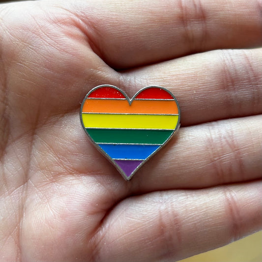 Pride Rainbow Heart Enamel Pin