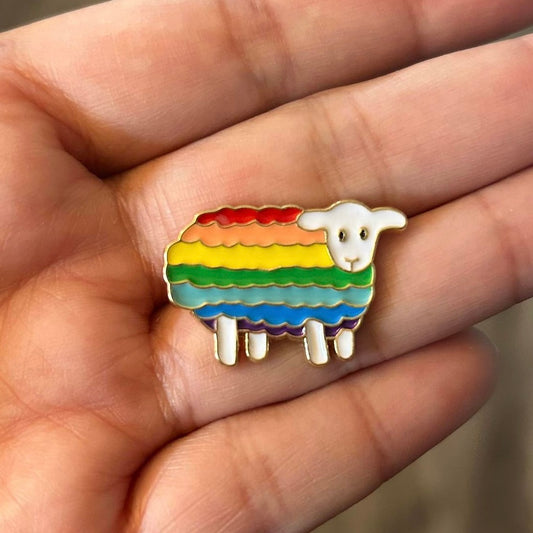 Pride Rainbow Sheep Enamel Pin