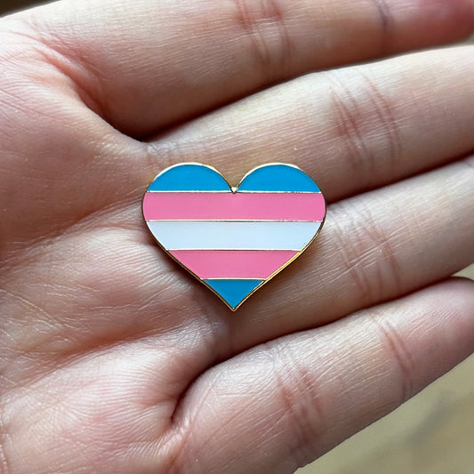 Pride Trans Heart Enamel Pin