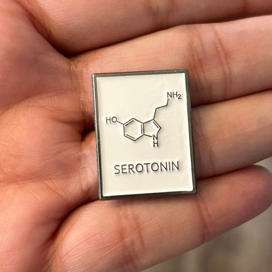 Serotonin Enamel Pin