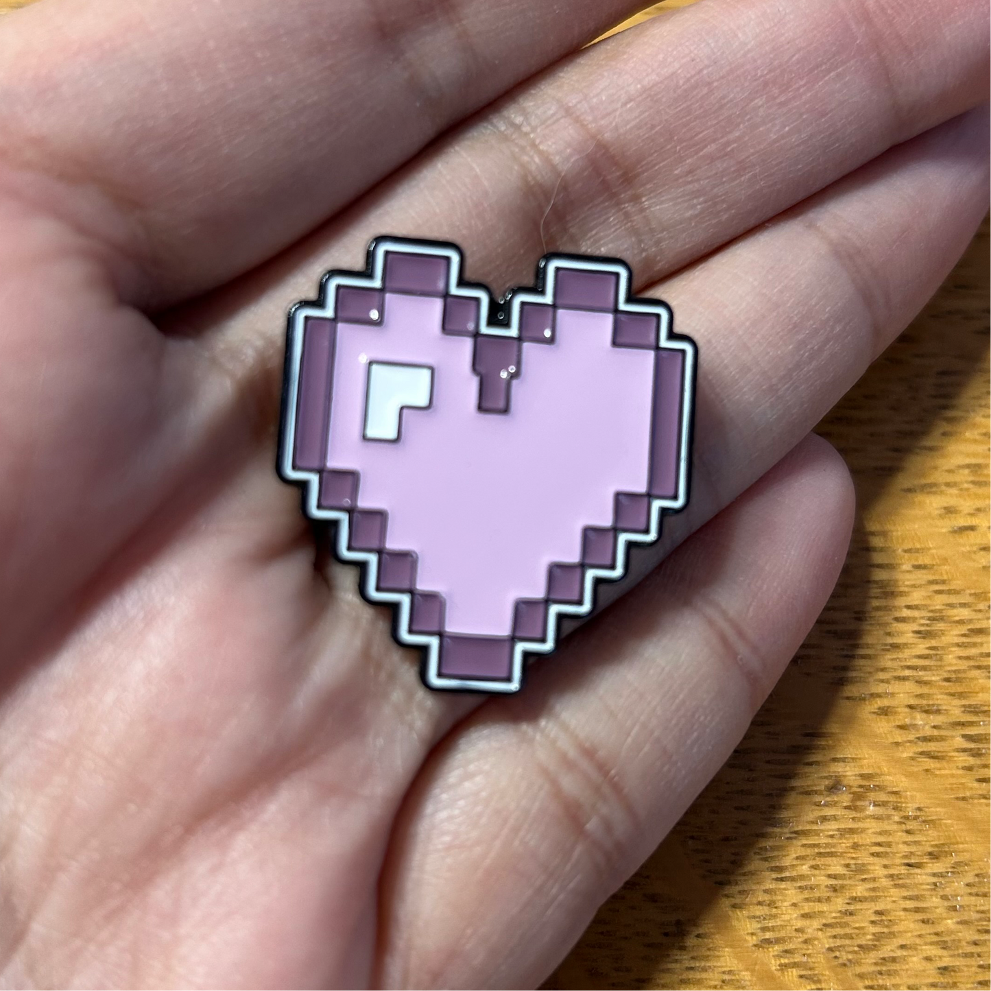 Minecraft Heart Enamel Pin