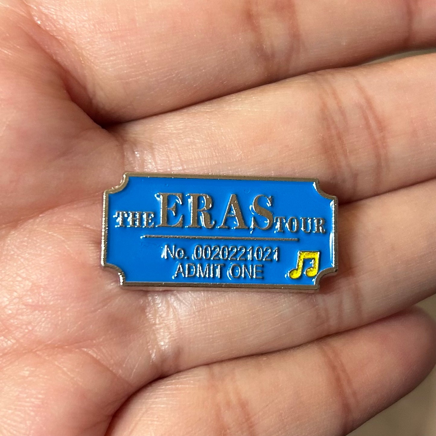 Eras Tour Ticket Enamel Pin