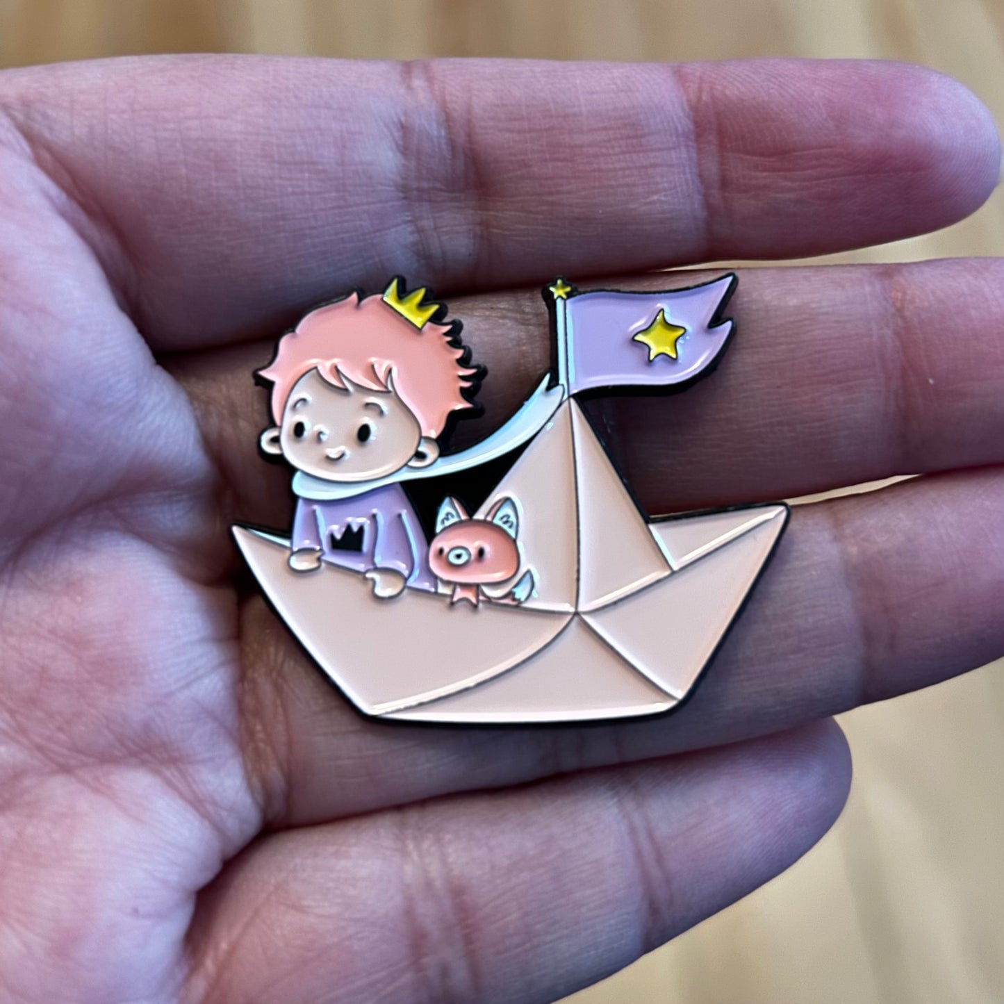 Le Petit Prince Paper Boat Enamel Pin
