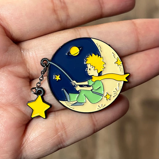 The Little Prince Fishing Enamel Pin