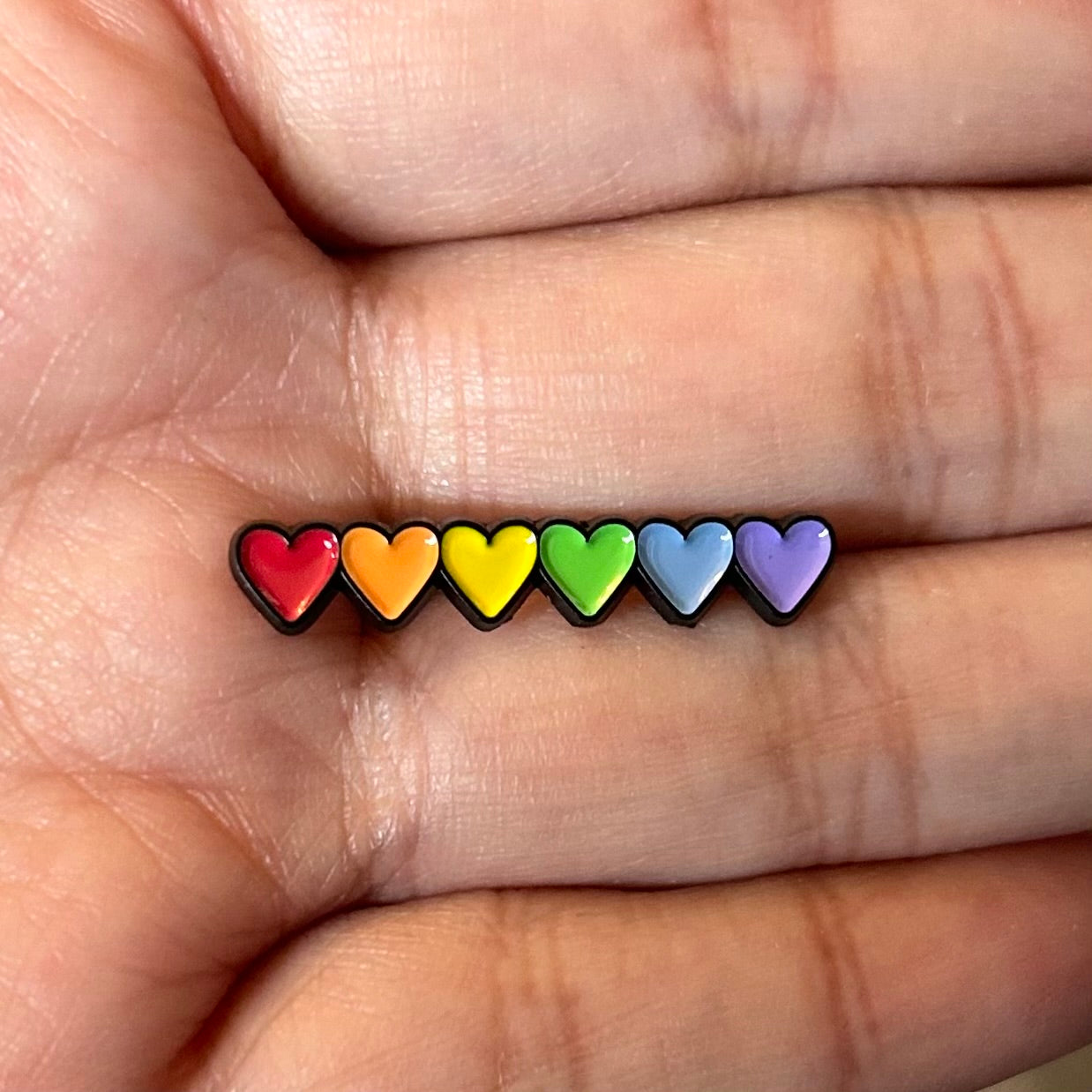 Rainbow Hearts Enamel Pin