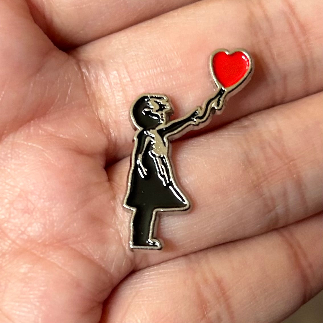 Banksy Girl with Balloon Enamel Pin