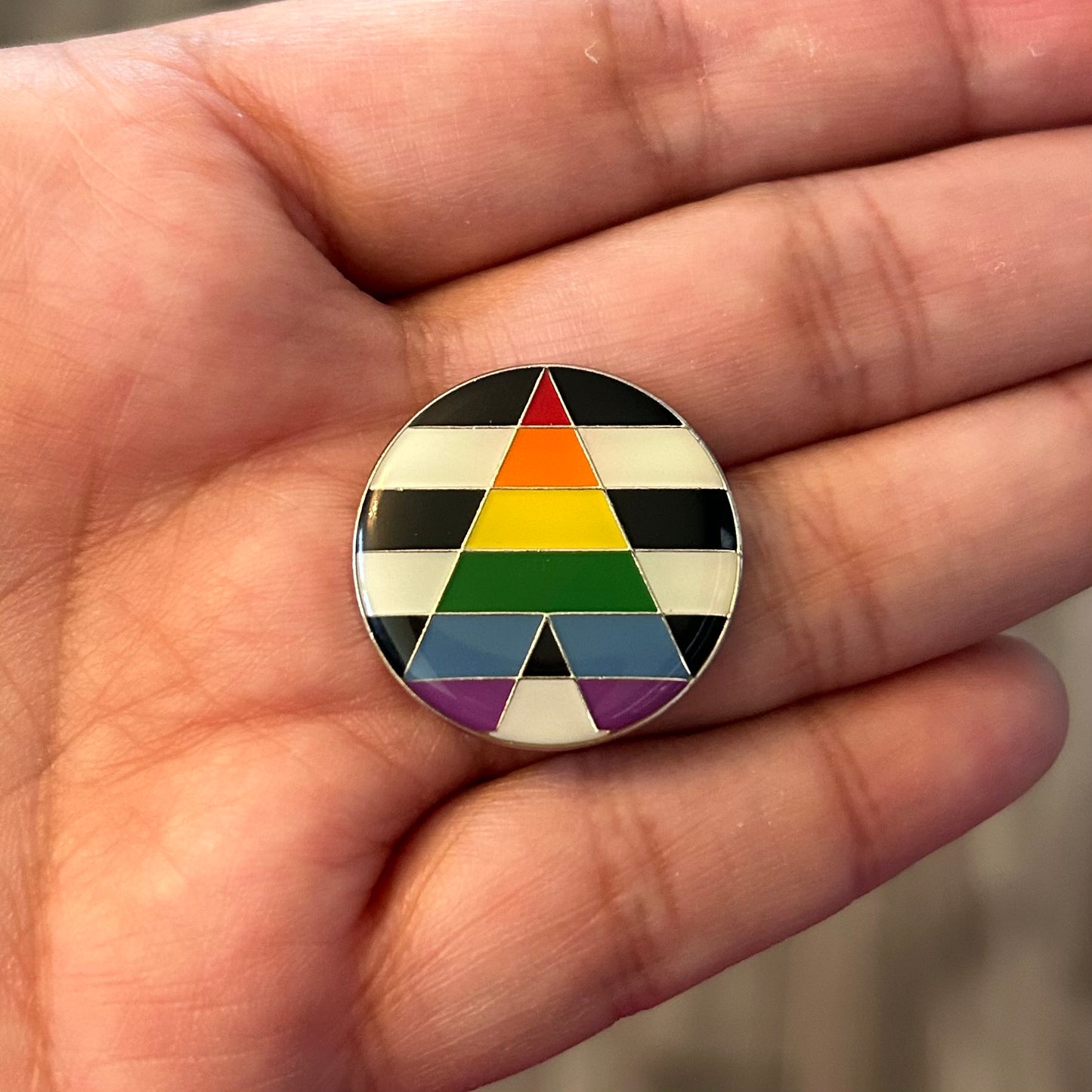 Pride Ally Round Flag Enamel Pin