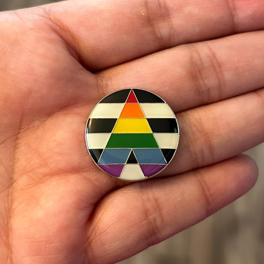 Pride Ally Round Flag Enamel Pin