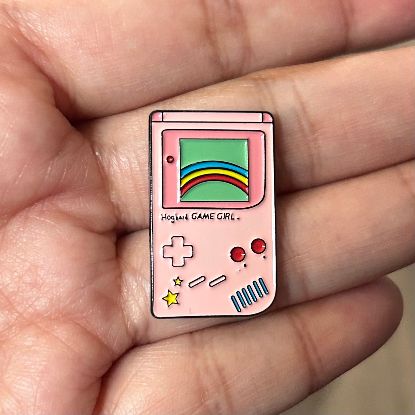 Pink Game Girl Enamel Pin