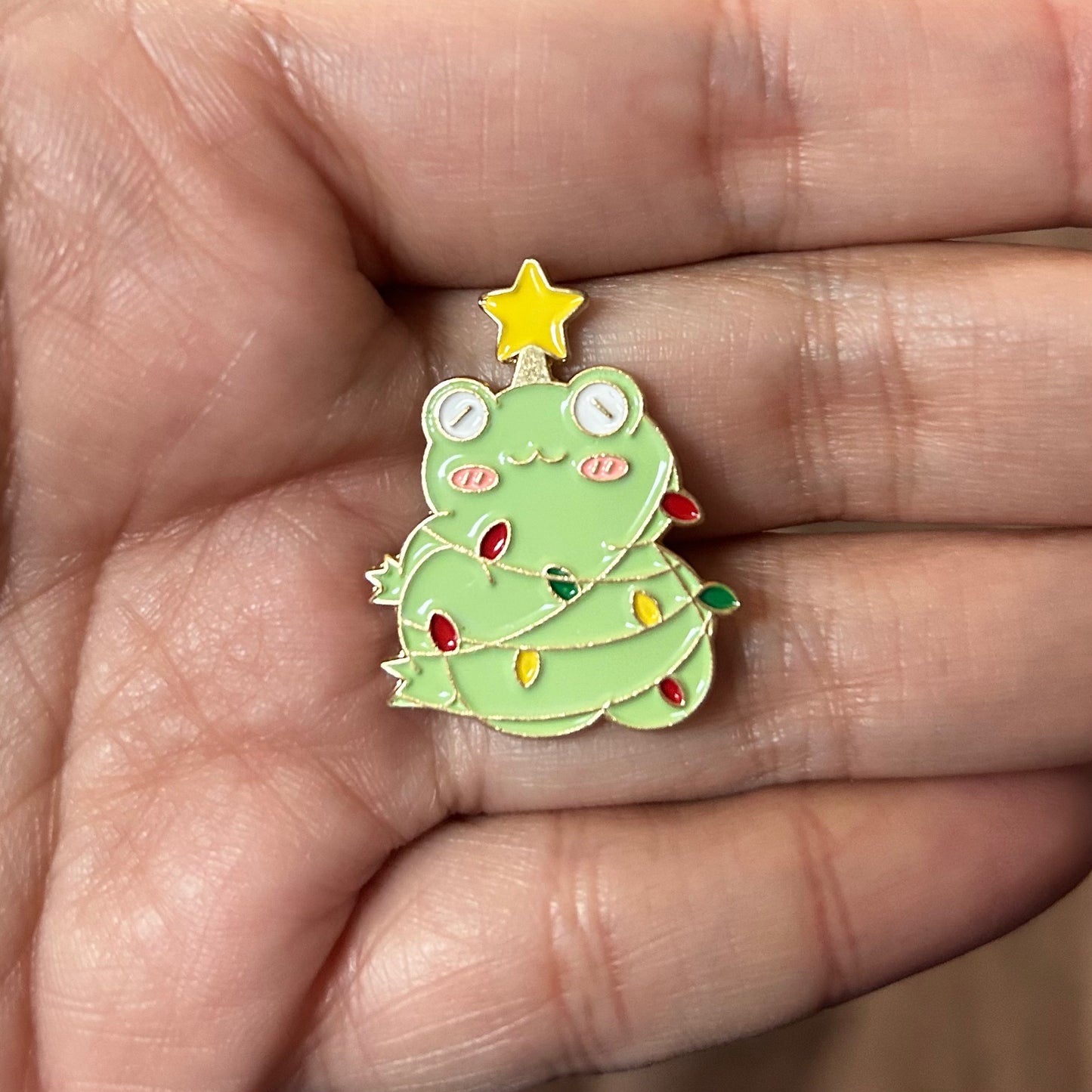 Christmas Frog Enamel Pin