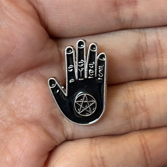 Pentagram Hand Enamel Pin