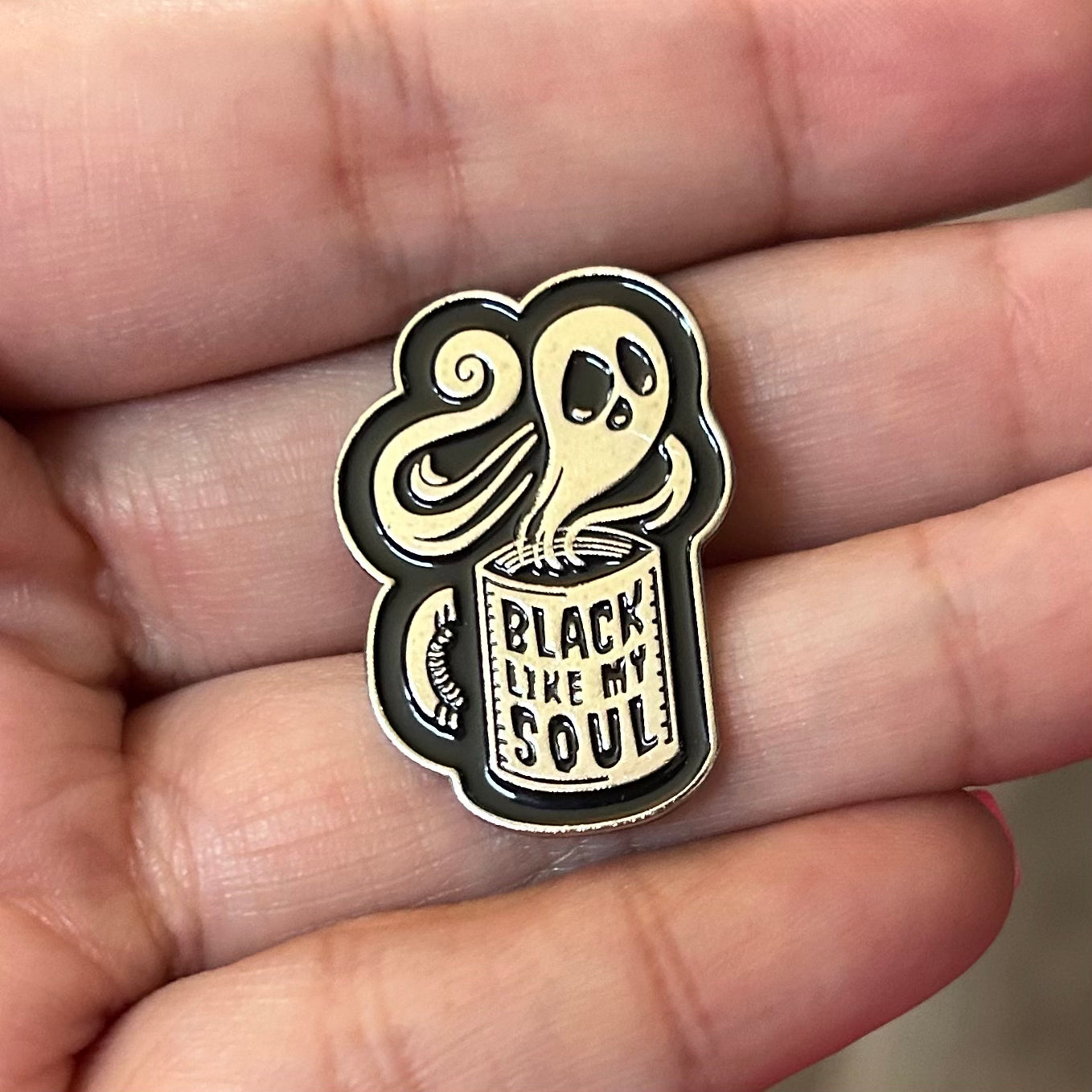 Black Like My Soul Enamel Pin