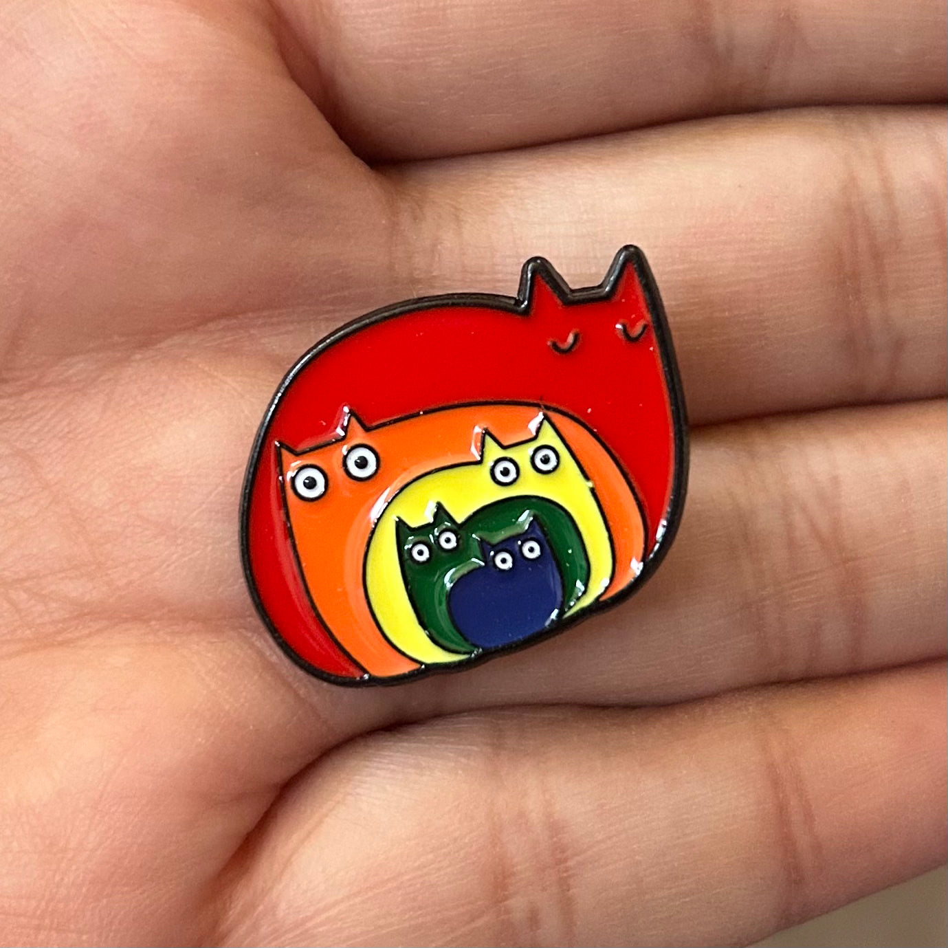 Rainbow Cats Enamel Pin