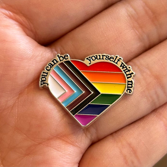 You Can Be Yourself With Me Enamel Pin