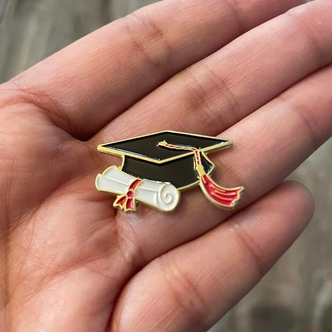 Grad Cap Enamel Pin